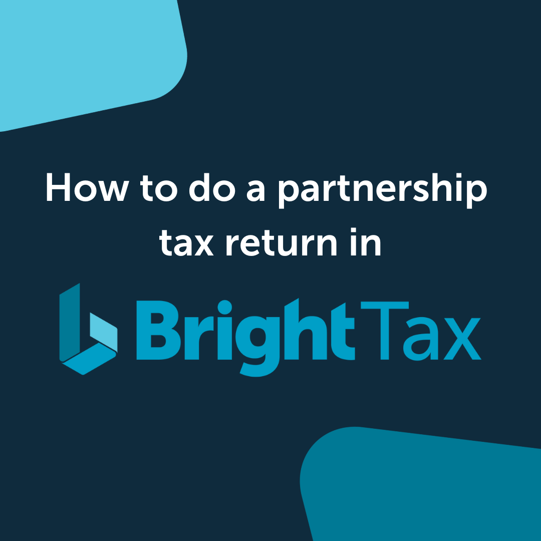 How to do a partnership tax return in BrightTax